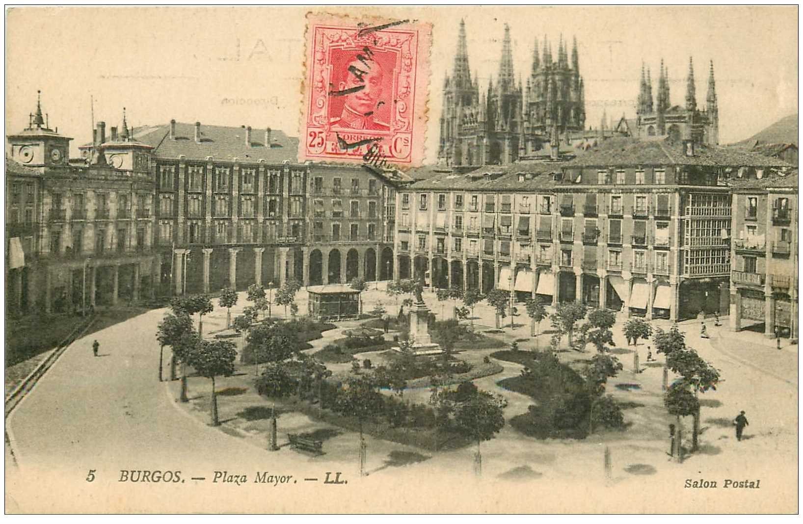 Vieux Tirage Photo Espagne Burgos Panorama – Original Vintage 1930