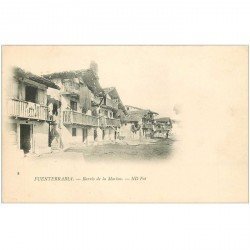 carte postale ancienne Espagne. FUENTERRABIA. Barrio de la Marina vers 1900
