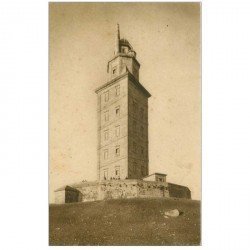 carte postale ancienne Espagne. LA CORUNA. Torre de Hércules 1946