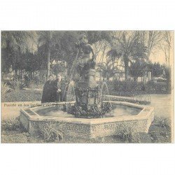 carte postale ancienne ESPAGNE. Malaga. Fuente en los Jardines del Parque