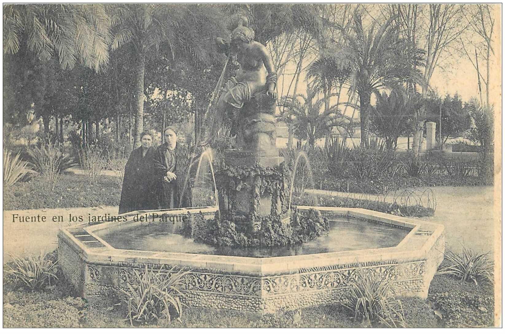 ESPAGNE. Malaga. Fuente en los Jardines del Parque