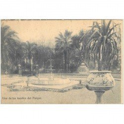 carte postale ancienne ESPAGNE. Malaga. Una de las Fuentes en los Jardines del Parque