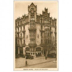 ESPAGNE. Palma de Mallorca. Grand Hôtel et voitures anciennes