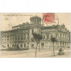 carte postale ancienne Espagne. SAN SEBASTIAN. Teatro Victoria Eugenia 1912