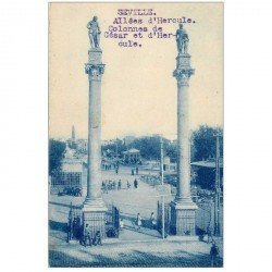 carte postale ancienne Espagne. SEVILLA. Colonne César Allée Hercule