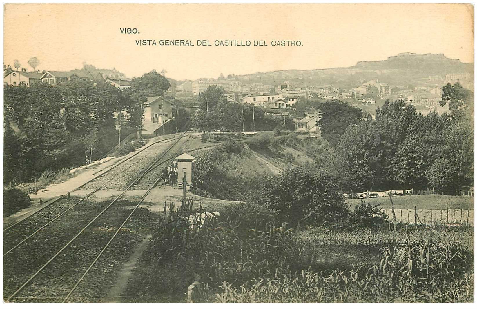 carte postale ancienne Espagne. VIGO. Castillo del Castro
