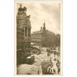 carte postale ancienne MADRID. Calles de Alcala y Sevilla