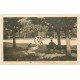 carte postale ancienne 14 SAINT-AUBIN. Joueuses de Tennis dans le Parc