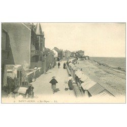 carte postale ancienne 14 SAINT-AUBIN. La Digue LL9