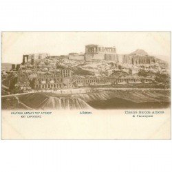 carte postale ancienne GRECE. Athènes. Acropole Thétre Hérode Atticus