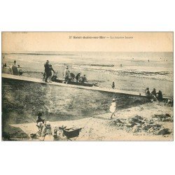 carte postale ancienne 14 SAINT-AUBIN. La Marée basse vers 1920