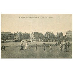 carte postale ancienne 14 SAINT-AUBIN. La Partie de Croquet 1921