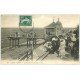 carte postale ancienne 14 SAINT-AUBIN. La Passerelle du Casino 1908