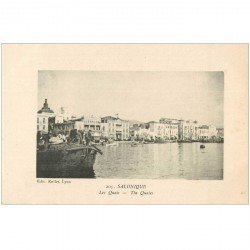 carte postale ancienne GRECE. Salonique Salonica. Les Quais du Port