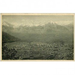 carte postale ancienne BOLZANO. Panorama di Merano col gruppo di Tessa