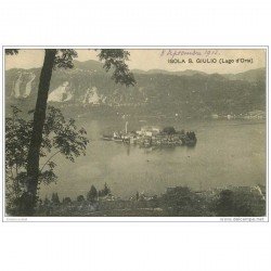 carte postale ancienne ISOLA DI S. GIULIO. Lago d'Orta 1912