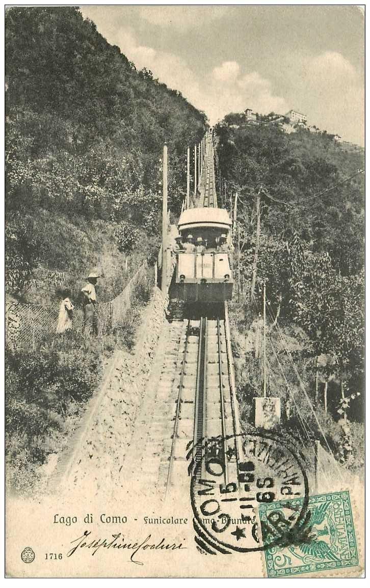Italia Italie. LAGO DI COMO. Funicolare 1915