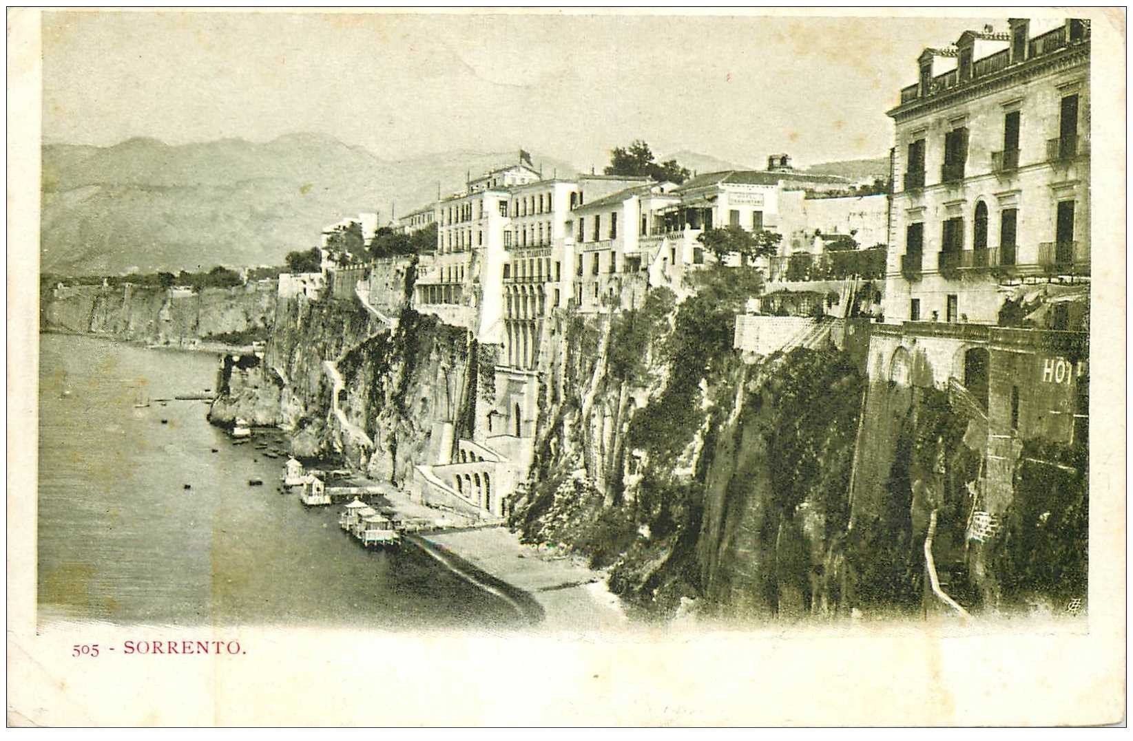 carte postale ancienne Italia Italie. SORRENTO vers 1900