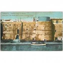 carte postale ancienne Italia Italie. TARANTO. Caserna della R. Marina 1909