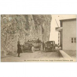 carte postale ancienne Italia Italie. VENTIMIGLIA. Ponte San Luigi Frontièra Italiana 1929. Timbre absent