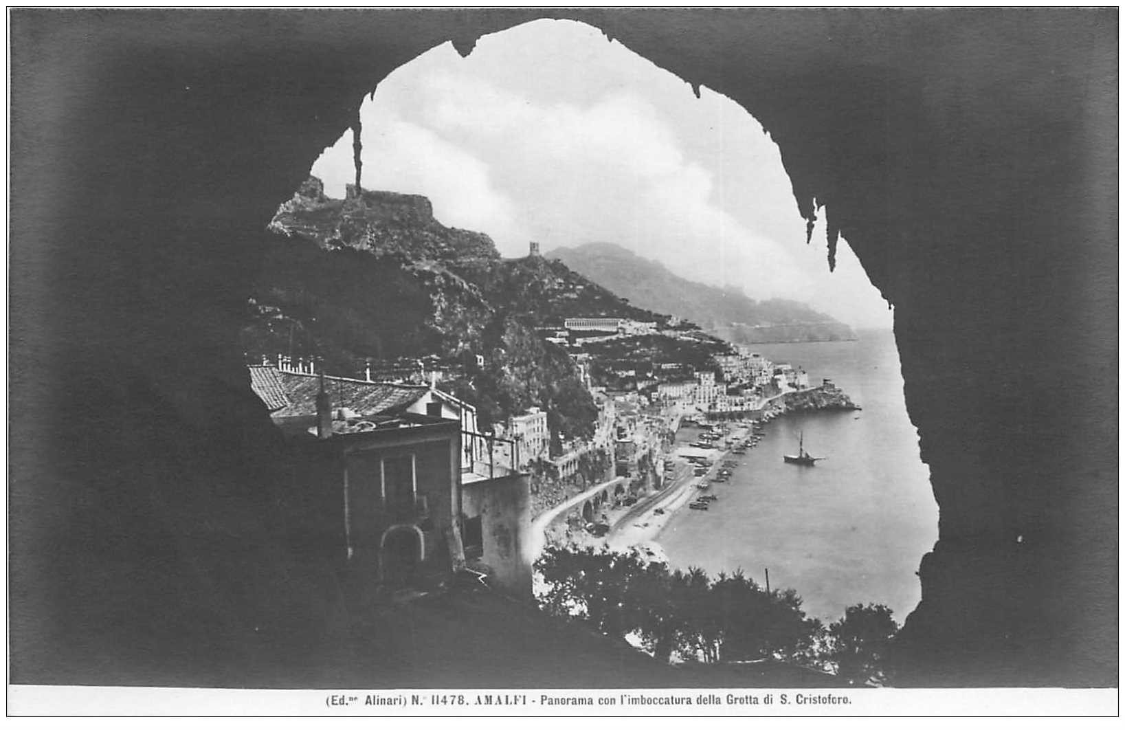 carte postale ancienne ITALIA. Amalfi. Grotta di S. Cristofororo