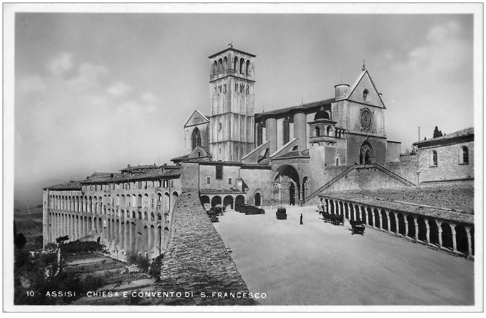 carte postale ancienne ITALIA. Assisi. Chiesa Convento S. Francesco carte photo