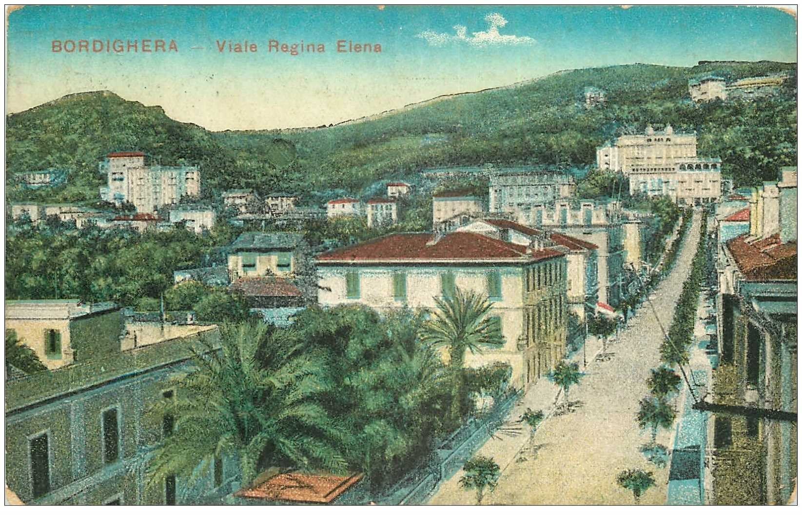 Tirage Albuminé Vintage Italie Bordighera Vue Générale - Format 21x27 Cm, Circa 1885, Référence MP5588