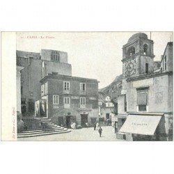 Italia. CAPRI. La Piazza verso 1900