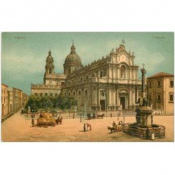 carte postale ancienne Italia. CATANIA. Cattedrale