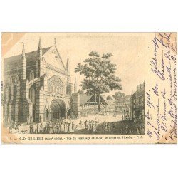 carte postale ancienne 02 NOTRE-DAME-DE-LIESSE. Pelerinage 1903. Papier velin