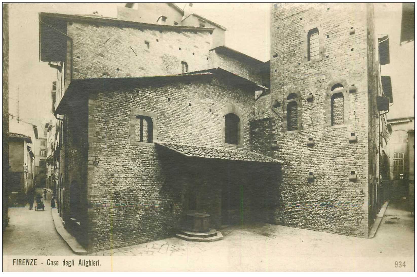 carte postale ancienne ITALIA. Firenze. Casa degli Alighieri