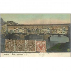 carte postale ancienne ITALIA. Firenze. Ponte Vecchio 1911