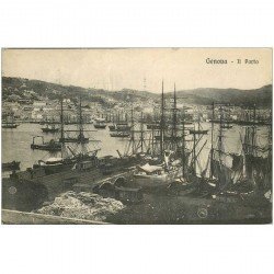 carte postale ancienne ITALIA. Genova. Il Porto 1927