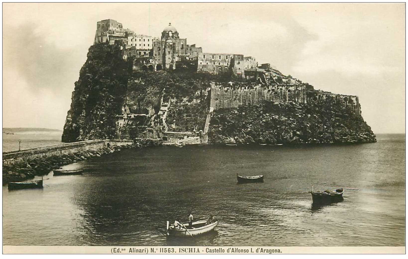 carte postale ancienne Italia. ISCHIA. Castello d'Alfonso d'Aragona