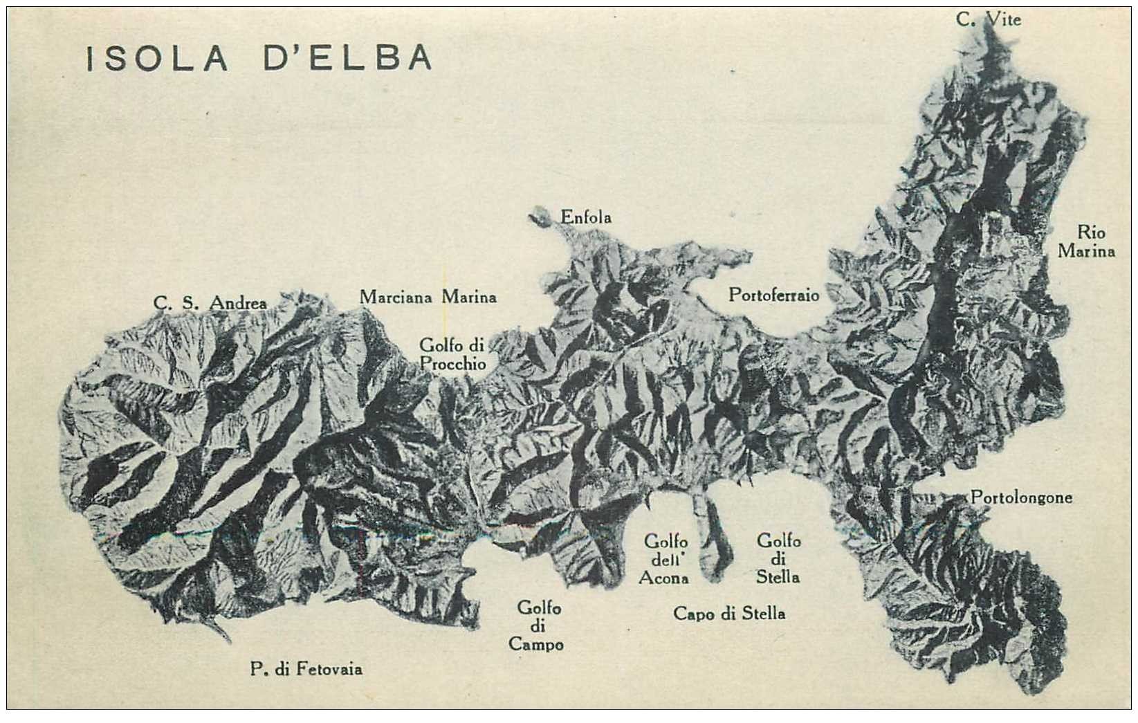 carte postale ancienne Italia. ISOLA D'ELBA