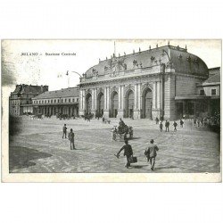 carte postale ancienne ITALIA. Milano. stazione Centrale 1908