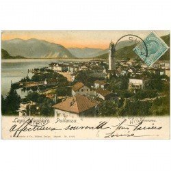 carte postale ancienne Italia. PALLANZA Lago Maggiore 1909. Quelques défauts...
