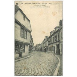 carte postale ancienne 02 NOTRE-DAME-DE-LIESSE. Rue de Laon Hôtel des 3 Rois