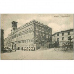 carte postale ancienne Italia. PERUGIA. Palazzo Communale 1907