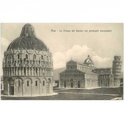 carte postale ancienne ITALIA. Pisa. Piazza del Duomo 1912