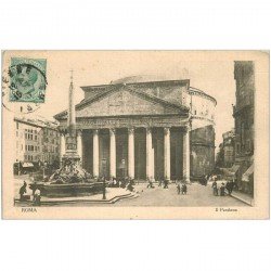 carte postale ancienne ITALIA. Roma. Il Pantheon 1917