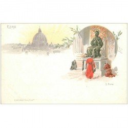 carte postale ancienne ITALIA. Roma. San Pietro