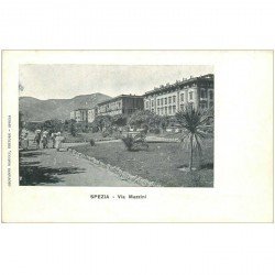 carte postale ancienne Italia. SPEZIA Via Mazzini verso 1900...