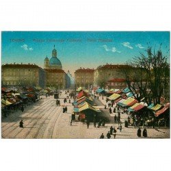 carte postale ancienne Italia. TORINO Piazza E. Filiberto Porta Palazzo