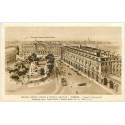 carte postale ancienne ITALIA. Torino. Grand Hotel Roma e Rocca Cavour