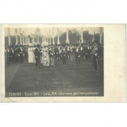 carte postale ancienne ITALIA. Torino. Il Re per inaugurazione Espos. 1911