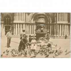 carte postale ancienne ITALIA. Venezia. Piccioni Porta Chiesa San Marco