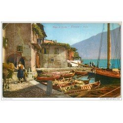 carte postale ancienne LIMONE. Porto. Lago di Garda 1937