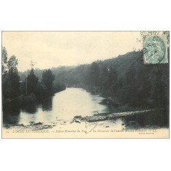 carte postale ancienne 14 SAINTE-HONORINE DU FAY. Déversoir Moulin d'Angers 1905