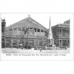 carte postale ancienne ROMA ROME. Stazione Piazza dei Cinquecento